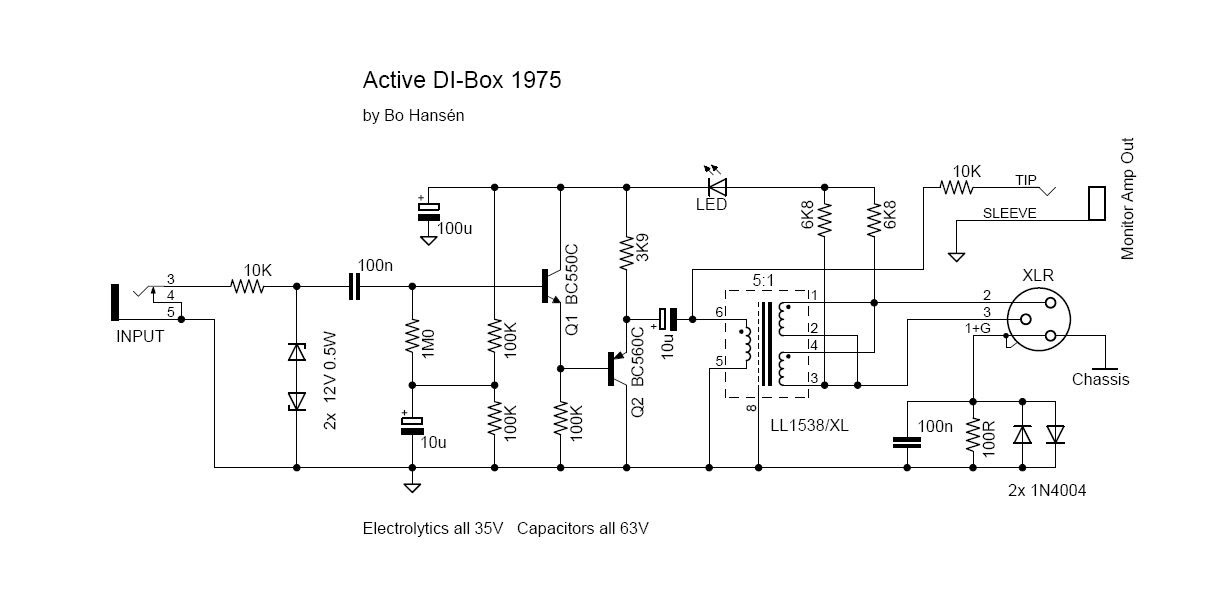 Active Di Box Schematic